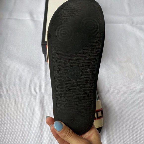 Gucci stripe rubber slide sandal off-white - Picture 7 of 12
